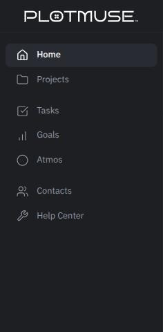 The left sidebar navigation