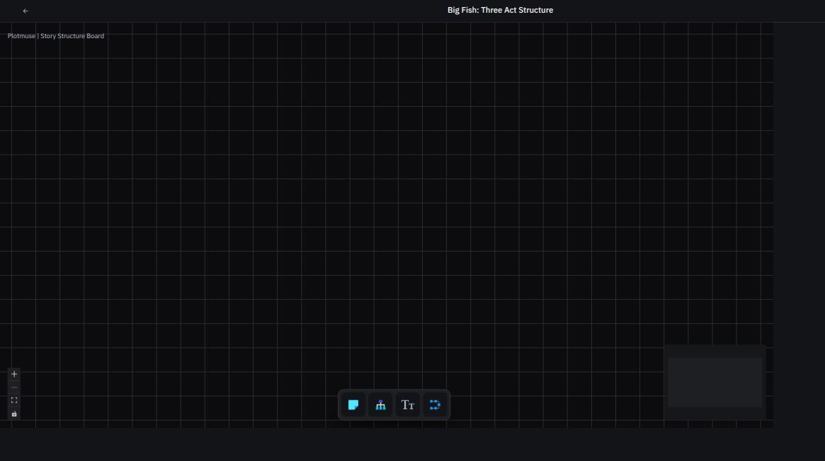 The structure canvas toolbar, showing the Sticky note / Beat card / Free text / Group buttons.